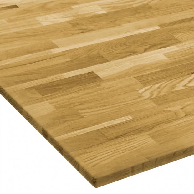 Table Top Solid Oak Wood Square 23mm x 80cm x 80cm Image 4