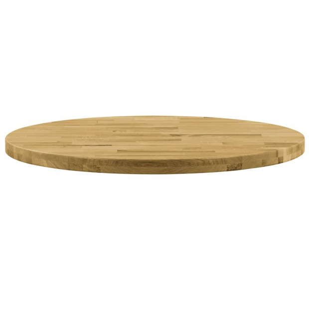 Table Top Solid Oak Wood Round 44mm x 500mm Image 2