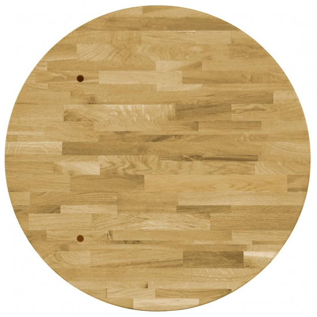Table Top Solid Oak Wood Round 44mm x 500mm Image 3