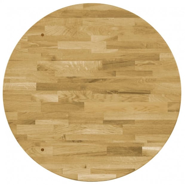Table Top Solid Oak Wood Round 44mm x 600mm Image 3