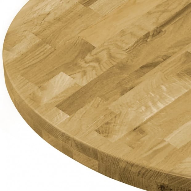 Table Top Solid Oak Wood Round 44mm x 600mm Image 4