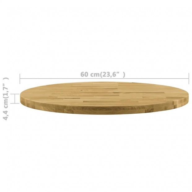 Table Top Solid Oak Wood Round 44mm x 600mm Image 5