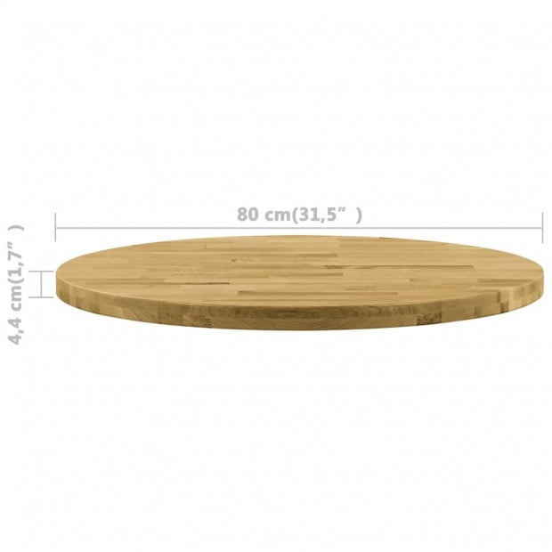 Table Top Solid Oak Wood Round 44mm x 800mm Image 5