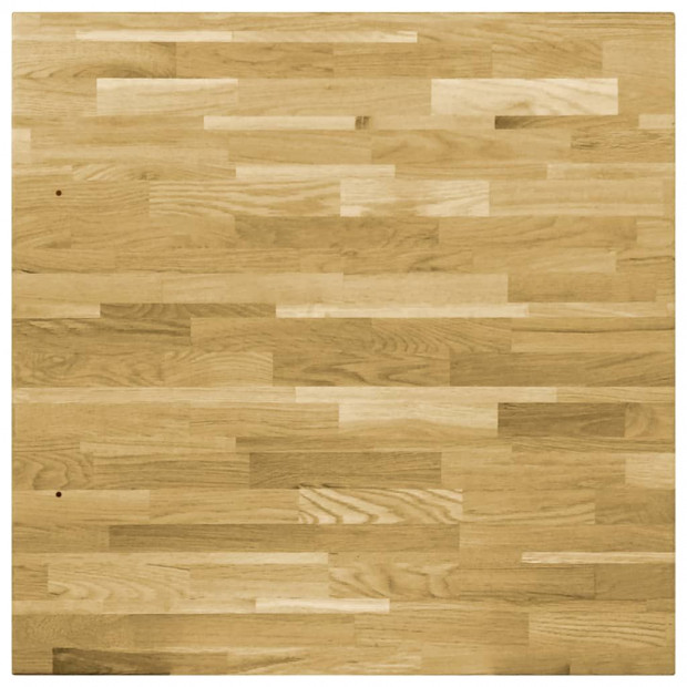 Table Top Solid Oak Wood Square 44mm 80x80cm Image 2