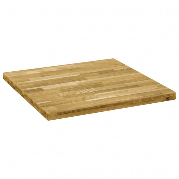 Table Top Solid Oak Wood Square 44mm 80x80cm Image 3