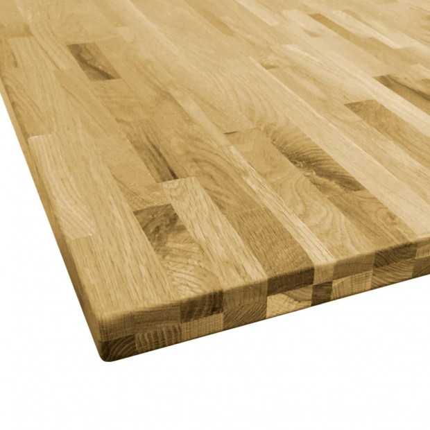 Table Top Solid Oak Wood Square 44mm 80x80cm Image 4