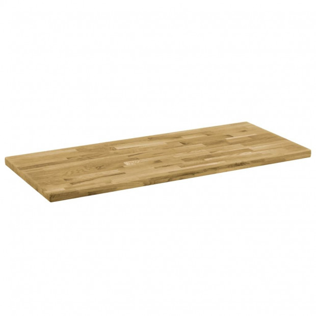 Table Top Solid Oak Wood Rectangular 44mm 120x60cm Image 2
