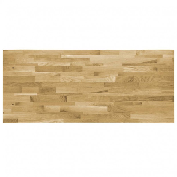 Table Top Solid Oak Wood Rectangular 44mm 120x60cm Image 3