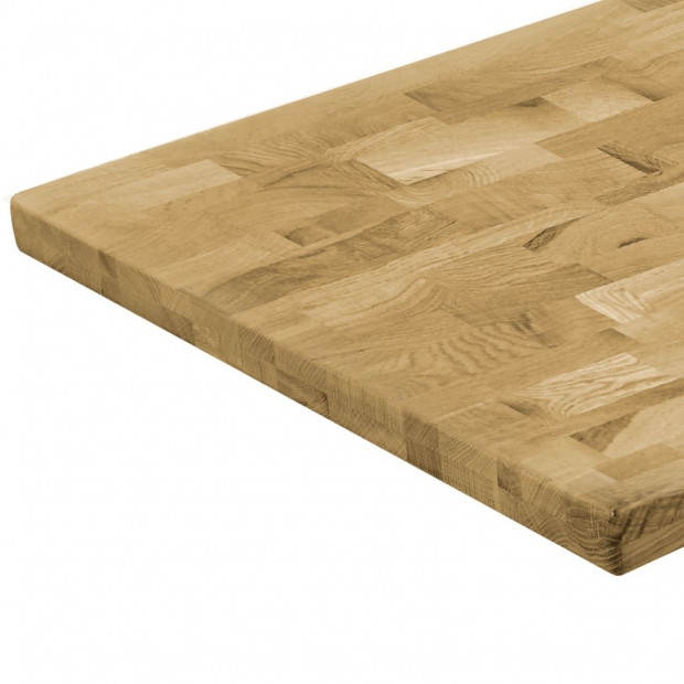 Table Top Solid Oak Wood Rectangular 44mm 120x60cm Image 4