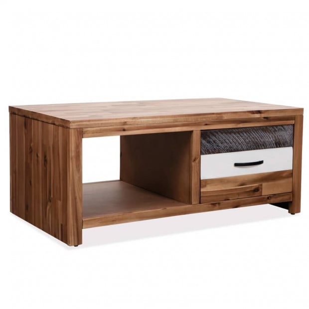 Coffee Table Solid Acacia Wood 90x50x37.5 Cm