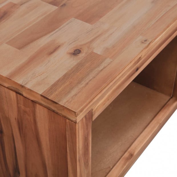 Coffee Table Solid Acacia Wood 90x50x37.5 Cm Image 6