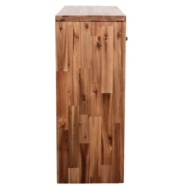 Console Table Solid Acacia Wood 86x30x75 Cm Natural Image 4