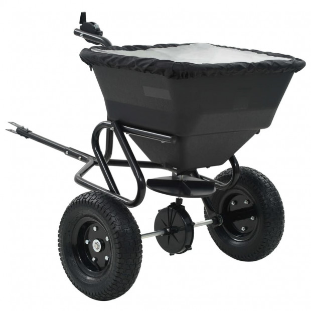 Tow Behind Salt Spreader Pvc And Steel 125x74x79 Cm 45 L