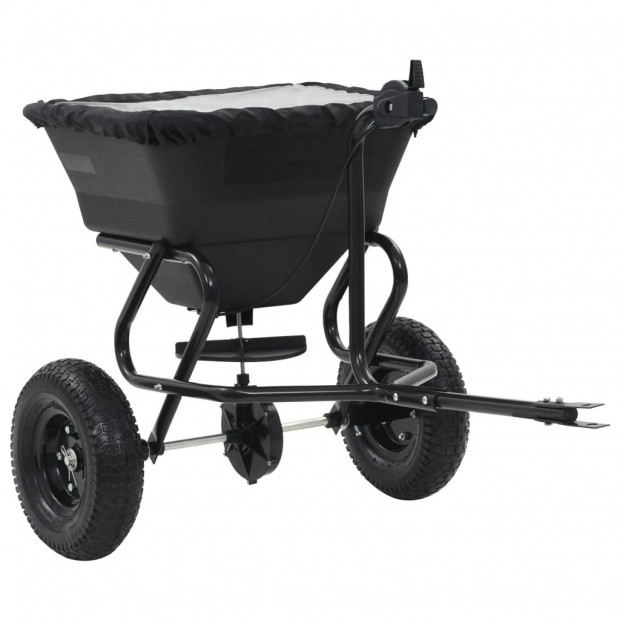 Tow Behind Salt Spreader Pvc And Steel 125x74x79 Cm 45 L Image 3
