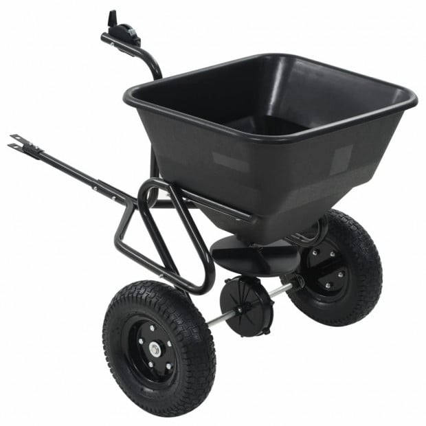 Tow Behind Salt Spreader Pvc And Steel 125x74x79 Cm 45 L Image 5