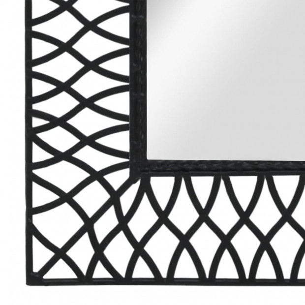 Wall Mirror Arched 50x80cm Black Image 3
