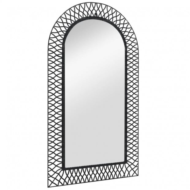 Wall Mirror Arched 60x110 Cm Black Image 2
