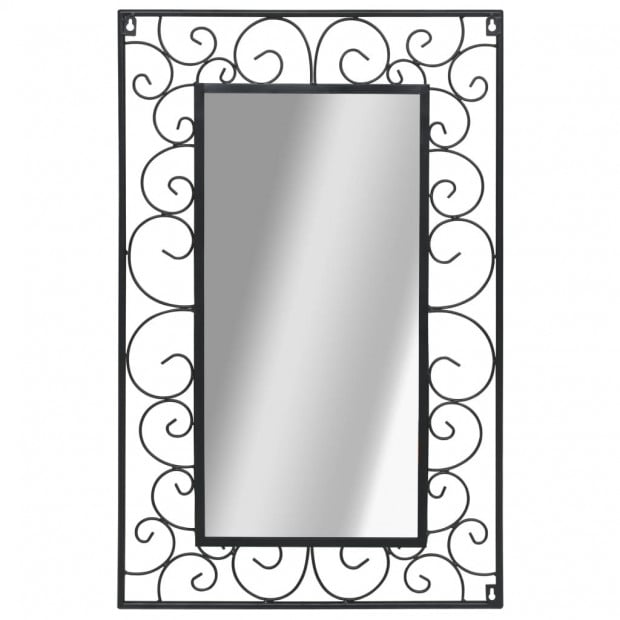 Wall Mirror Rectangular 50x80cm Black