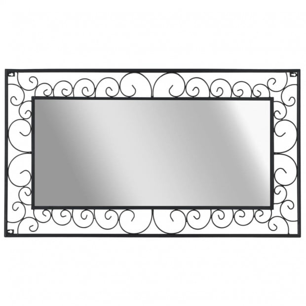 Wall Mirror Rectangular 60x110 Cm Black Image 3