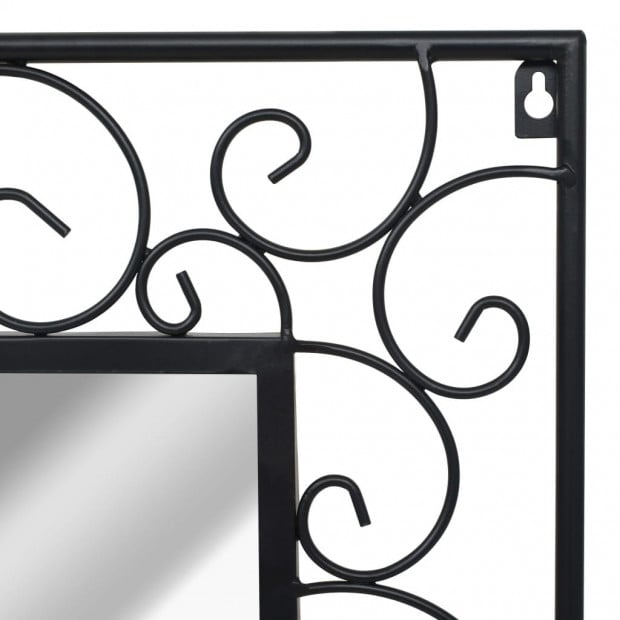 Wall Mirror Rectangular 60x110 Cm Black Image 4
