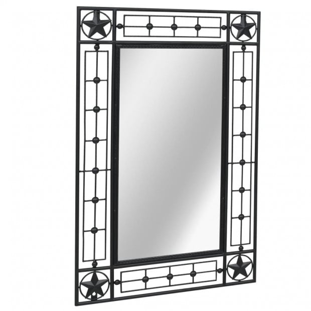 Wall Mirror Rectangular 50x80 Cm Black Image 2