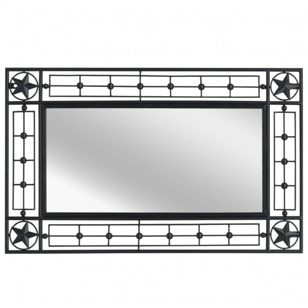 Wall Mirror Rectangular 50x80 Cm Black Image 3