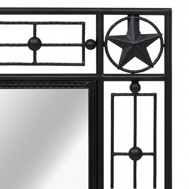 Wall Mirror Rectangular 50x80 Cm Black Image 4