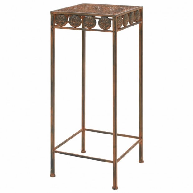 Plant Stand Set 3 Pieces Vintage Style Metal Rusty Image 4
