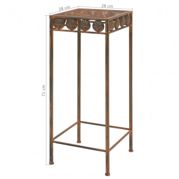 Plant Stand Set 3 Pieces Vintage Style Metal Rusty Image 10