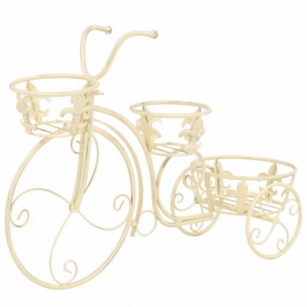 Plant Stand Bicycle Shape Vintage Style Metal Image 2