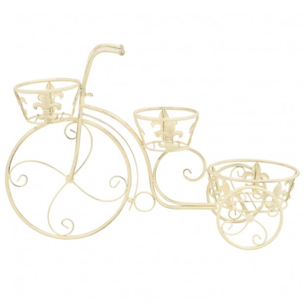 Plant Stand Bicycle Shape Vintage Style Metal Image 3