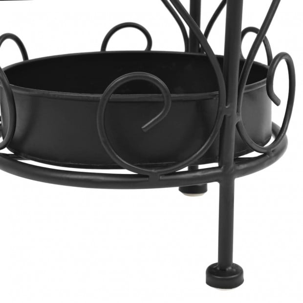 Umbrella Stand Vintage Style Metal 26x46 Cm Black Image 6