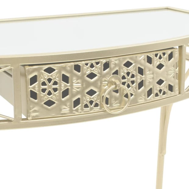Side Table French Style Metal 82x39x76 Cm Gold Image 5