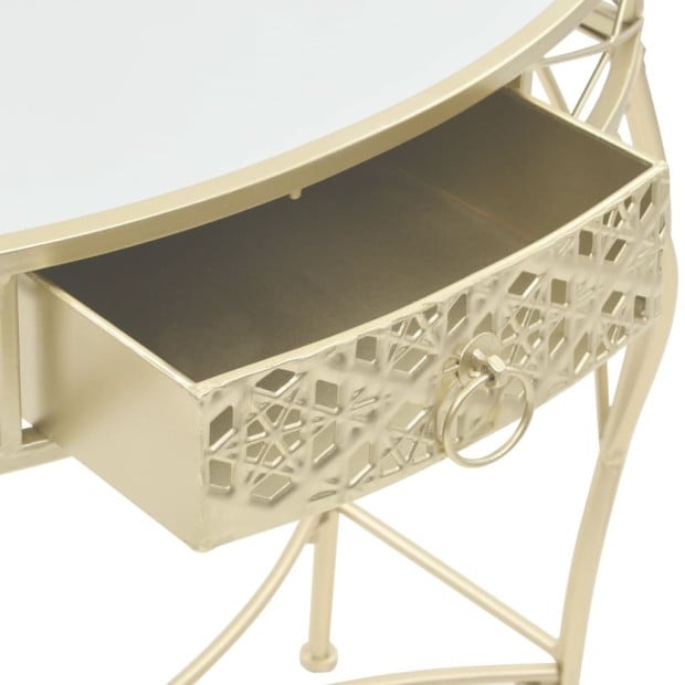 Side Table French Style Metal 82x39x76 Cm Gold Image 6