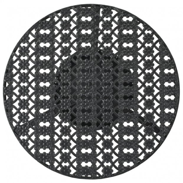 Bistro Table Vintage Style Round Metal 40 x 70cm Black Image 2