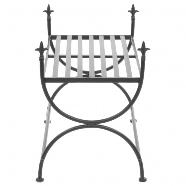 Bench Vintage Style Metal 83x42x55 Cm Black Image 4