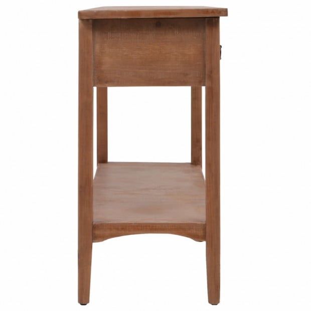 Console Table Solid Fir Wood 126x40x77.5 Cm Brown Image 3