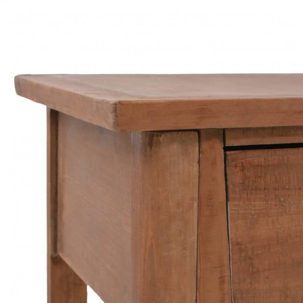 Console Table Solid Fir Wood 126x40x77.5 Cm Brown Image 6