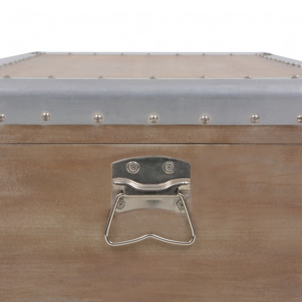 Storage Box Solid Fir Wood 91x52x40 Cm Brown Image 9