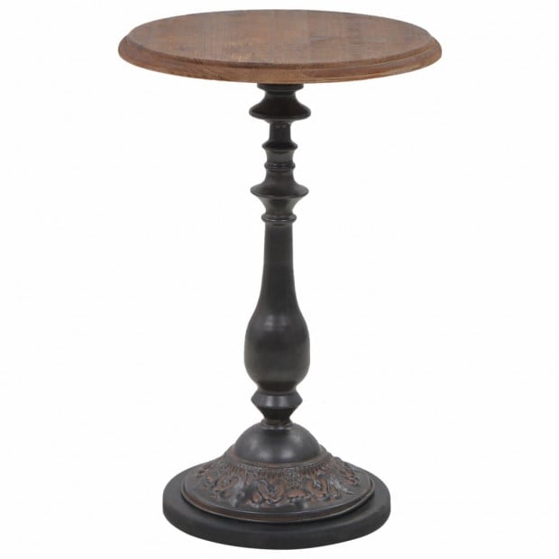 End Table Solid Fir Wood 40x64 Cm Brown