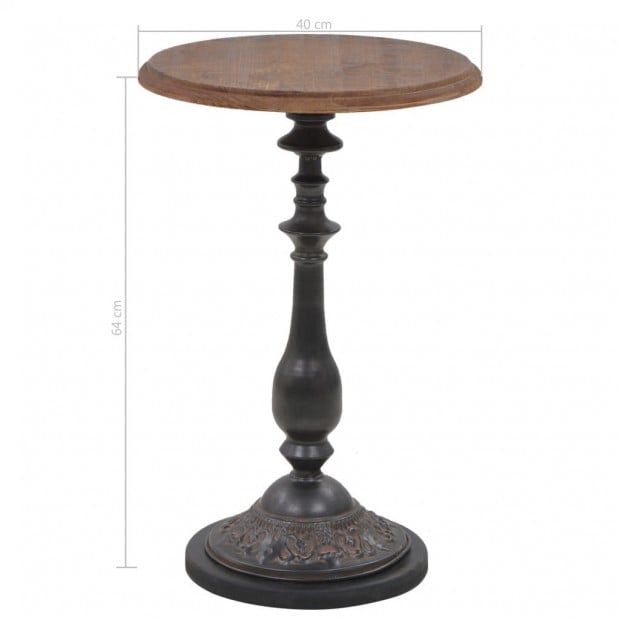 End Table Solid Fir Wood 40x64 Cm Brown Image 8