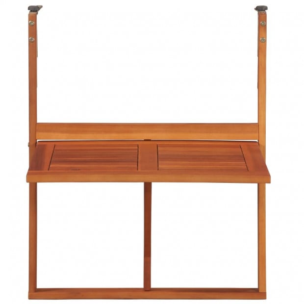 Hanging Balcony Table 64.5x44x80 Cm Solid Acacia Wood Image 4