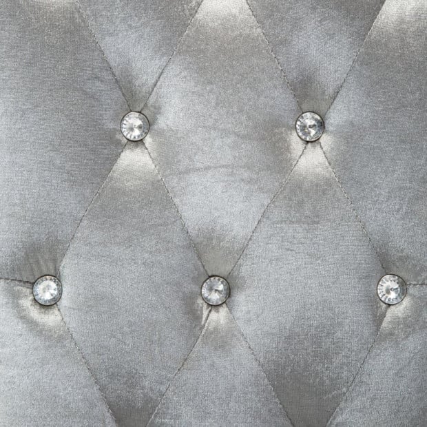 Dining Chairs 2 Pcs Silver Velvet Image 3
