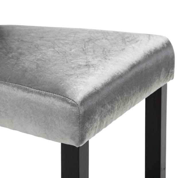Dining Chairs 2 Pcs Silver Velvet Image 8