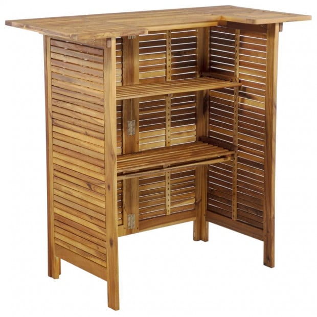 Bar Table 110x50x105 Cm Solid Acacia Wood Image 3