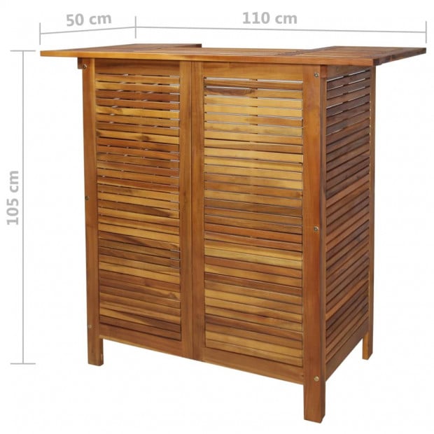 Bar Table 110x50x105 Cm Solid Acacia Wood Image 9