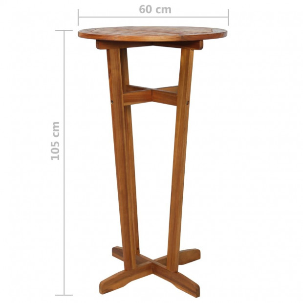 Bar Table 60x105 Cm Solid Acacia Wood Image 6