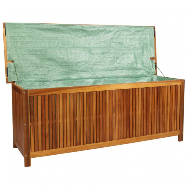 Garden Storage Box 150x50x58 Cm Solid Acacia Wood Image 3