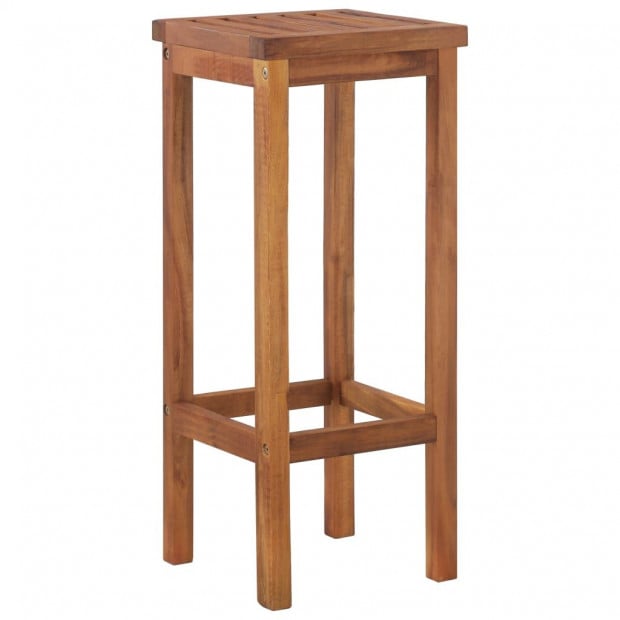 Bar Chairs 2 Pcs Solid Acacia Wood 30.5x30.5x74 Image 2