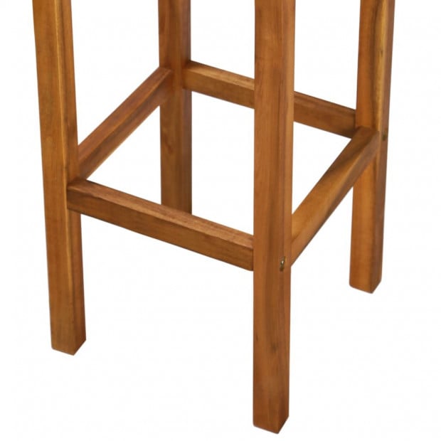 Bar Chairs 2 Pcs Solid Acacia Wood 30.5x30.5x74 Image 8